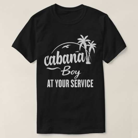 Cabana jongen bij uw dienst Funny Summer T Shirt (Design voorkant)