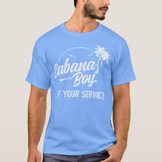 Cabana jongen bij uw service eiland krijgen weg va t-shirt