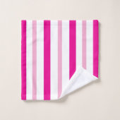 Cabana Roze Witte Strepen Bad Handdoek (Wasdoekje)