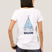Cabana Sail Meisjes Zeilboot T-shirt (Achterkant)