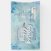 Cabana Sail Nautilus Verjaardagsbanner Spandoek (Verticaal)