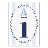 Cabana Sails Aanpasbare Tafel Nummers Kaart (Voorkant)