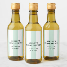 Cabana Streep Zee Groen Bruidsborrel Wijn Etiket