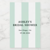 Cabana Streep Zee Groen Bruidscadeau Wijn Etiket (Enkel label)