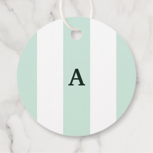 Cabana Streep Zee Groen Bruidsfeest Bedankjes Labels (Achterkant)