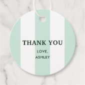 Cabana Streep Zee Groen Bruidsfeest Bedankjes Labels (Voorkant)