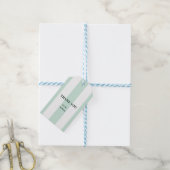 Cabana Streep Zee Groen Bruidsfeest Cadeaulabel (Met Touw)