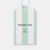 Cabana Streep Zee Groen Bruidsfeest Cadeaulabel (Voorkant)