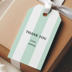 Cabana Streep Zee Groen Bruidsfeest Cadeaulabel