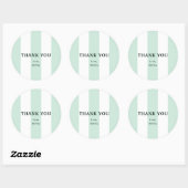 Cabana Streep Zee Groen Bruidsfeest Ronde Sticker (Vel)