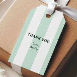 Cabana Streep Zeegroen Bruidsdouche Cadeaulabel