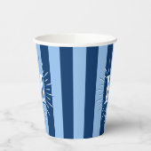Cabana Strepen in Blauw Persoonlijk Papieren Bekers (Links)