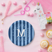 Cabana Strepen in Blauw Persoonlijk Papieren Bordje (Feest)