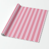 Cabana Strepen in Roze Cadeaupapier (Uitgerold)