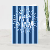 Cabana Strepen "Maak een Wens" Uitbarsting in Blau Kaart (Voorkant)