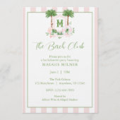 Cabana Strepen Palm Beach Monogram Crest Kaart (Voorkant)