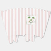 Cabana Strepen Palm Beach Monogram Wapenschild Bedankdoosjes (Ongevouwen)