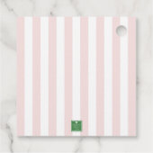 Cabana Strepen Palm Beach Monogram Wapenschild Bedankjes Labels (Achterkant)
