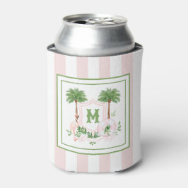 Cabana Strepen Palm Beach Monogram Wapenschild Blikjeskoeler