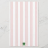 Cabana Strepen Palm Beach Monogram Wapenschild Briefpapier (Achterkant)