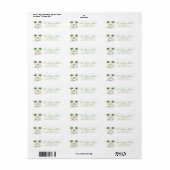 Cabana Strepen Palm Beach Monogram Wapenschild Etiket (Full Sheet)