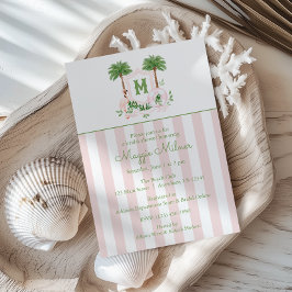 Cabana Strepen Palm Beach Monogram Wapenschild Kaart