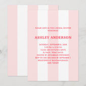 Cabana Stripe Bord Roze Vrijgezellenfeest Kaart (Voorkant / Achterkant)