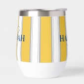 Cabana Stripe Monogram in Geel (Links)