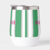 Cabana Stripe Monogram in Groen (Rechts)