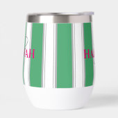 Cabana Stripe Monogram in Groen (Links)