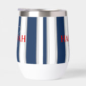 Cabana Stripe Monogram in marineblauw (Rechts)