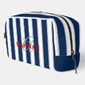 Cabana Stripe Monogram in marineblauw Toilettasje (Rechterhoek)