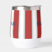 Cabana Stripe Monogram in Rood (Links)