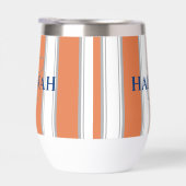 Cabana Stripe Monogram in Sinaasappel (Rechts)