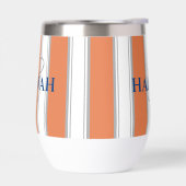Cabana Stripe Monogram in Sinaasappel (Links)