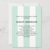 Cabana Stripe Zee Groen Vrijgezellenfeest Kaart (Voorkant)