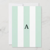 Cabana Stripe Zee Groen Vrijgezellenfeest Kaart (Achterkant)