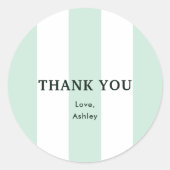 Cabana Stripe Zee Groen Vrijgezellenfeest Ronde Sticker (Voorkant)