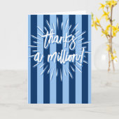 Cabana Stripes "Bedankt a Million" barst in het bl Kaart (Gele Bloem)