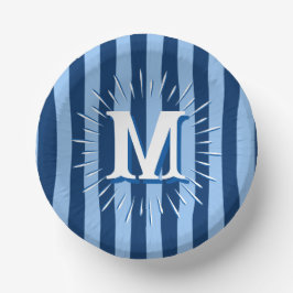 Cabana Stripes in Blue Personalized Papieren Kommen