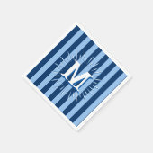 Cabana Stripes in Blue Personalized Servet (Hoek)