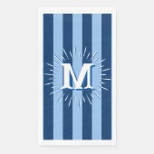Cabana Stripes in Blue Personalized Servet (Voorkant)