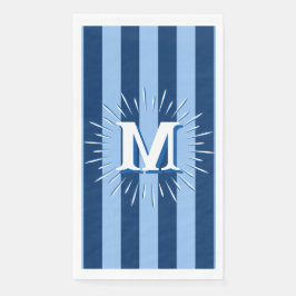 Cabana Stripes in Blue Personalized Servet