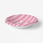 Cabana Stripes in Pink Personalized Papieren Kommen (Gebogen)