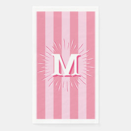 Cabana Stripes in Pink Personalized Servet