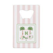 Cabana Stripes Palm Beach Monogram Crest