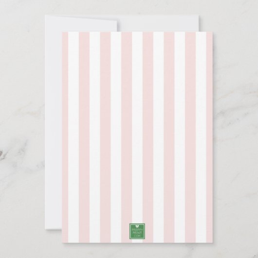 Cabana Stripes Palm Beach Monogram Crest Kaart (Achterkant)