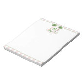 Cabana Stripes Palm Beach Monogram Crest Notitieblok (Linkerzijde)
