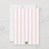 Cabana Stripes Palm Beach Monogram Crest Notitiekaartje (Achterkant)