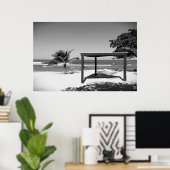 Cabana van het strand - Labedee Haiti 2012 BW 3534 Poster (Thuiskantoor)